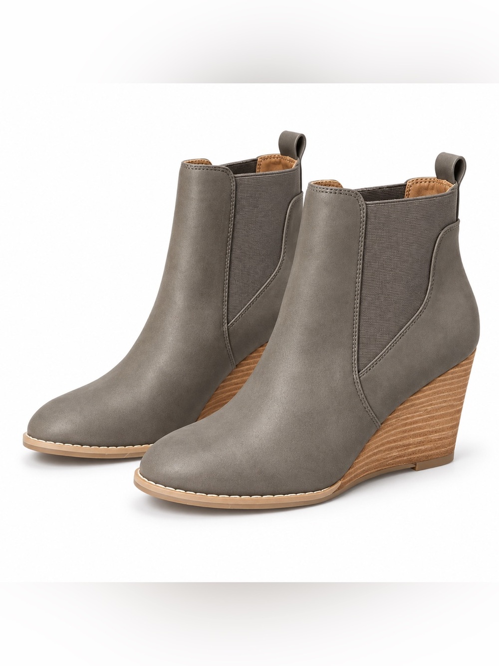 DV by Dolce Vita Gustin Gray Wedge Chelsea Ankle Boots 8.5 NWOT